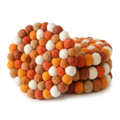 Citrus Burst / Orange Wool Felt Coasters – Set of 4