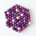 Plum Violet Purple Wool Felt Trivet Heat Mat – Handmade Pot Mat
