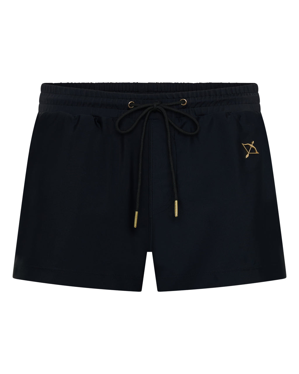 Sagittar 3" Swim Short | Midnight Black | Premium Nylon, Gold Hardware