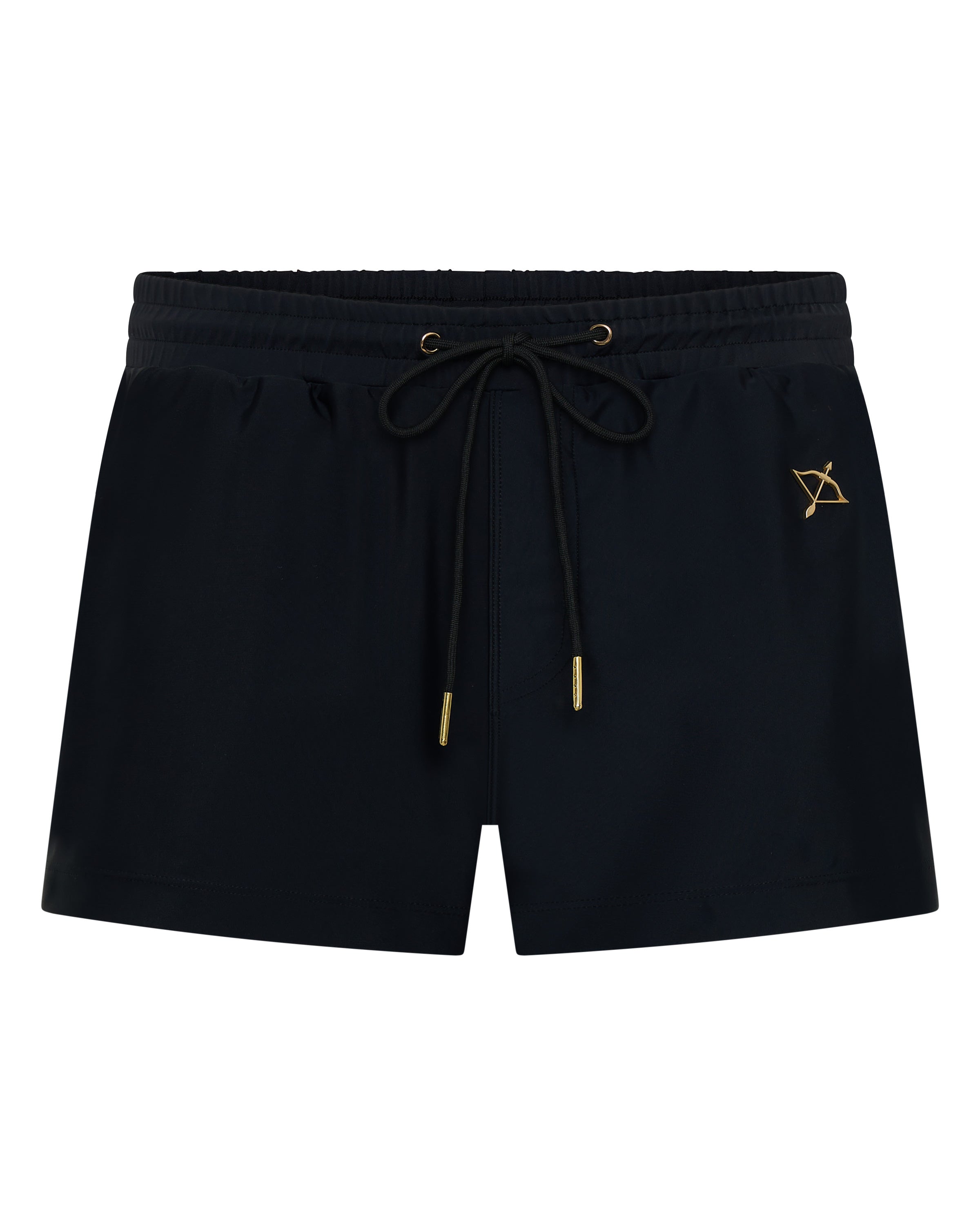 Sagittar 3" Swim Short | Midnight Black | Premium Nylon, Gold Hardware