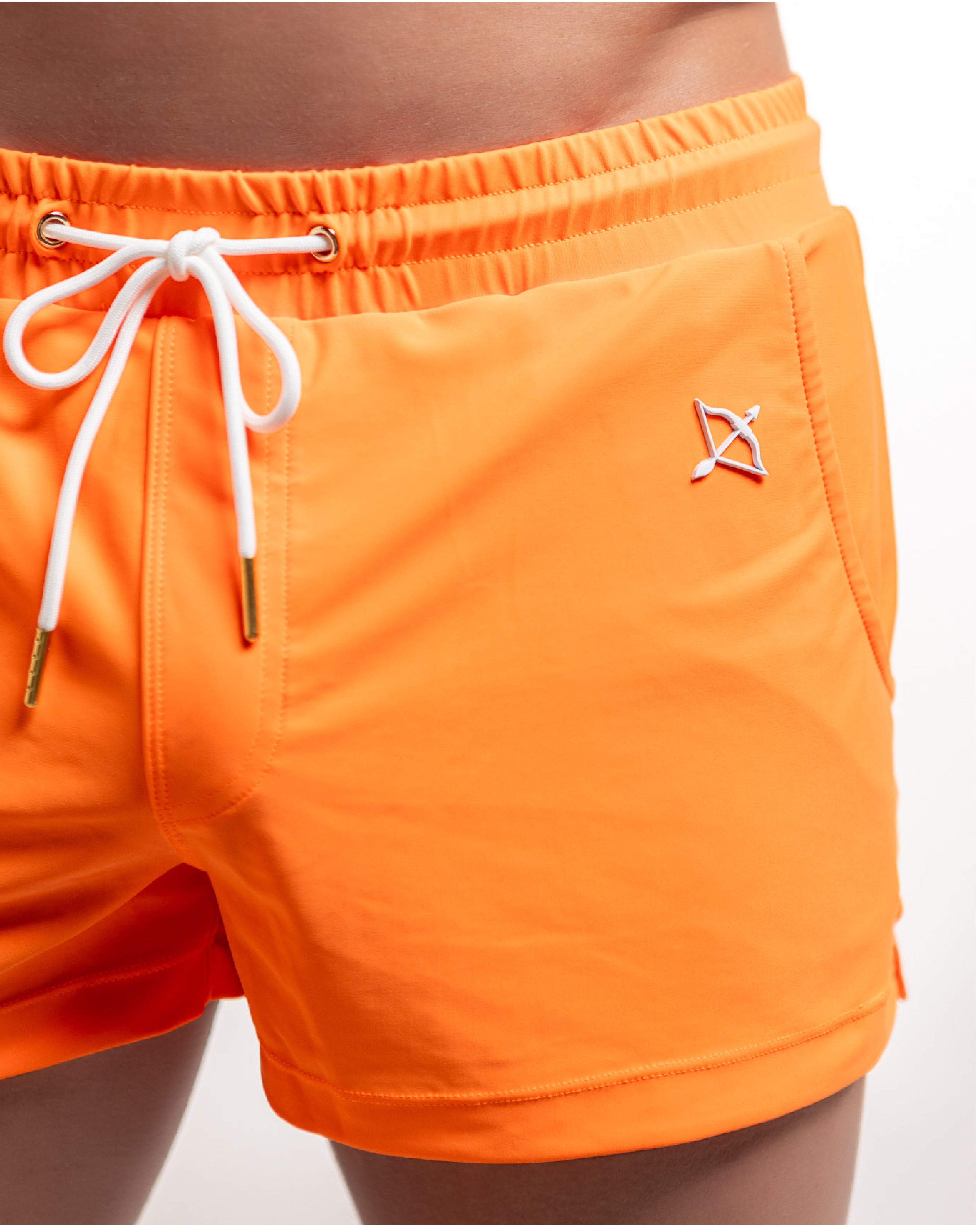Sagittar 3" Swim Short | Solar Flare Orange | Cheeky Inseam, Metal Hardware