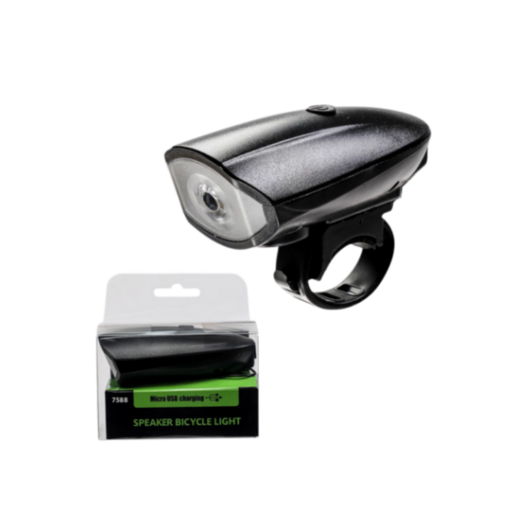 Waterproof Bicycle Bike Lights Front Flash Light Speaker USB Rechargeable AU