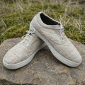 Beige Lace-Up Organic Hemp Sneakers – Vegan Hemp Canvas Shoes