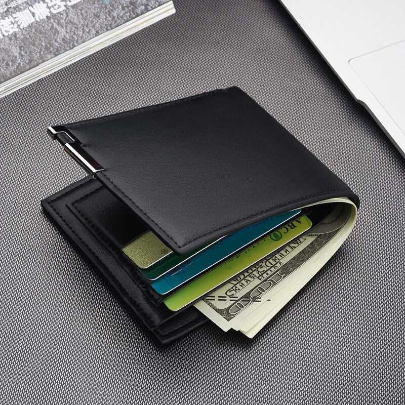Mens PU Leather Wallet Coin Purse Wallet Multiple Card Slots