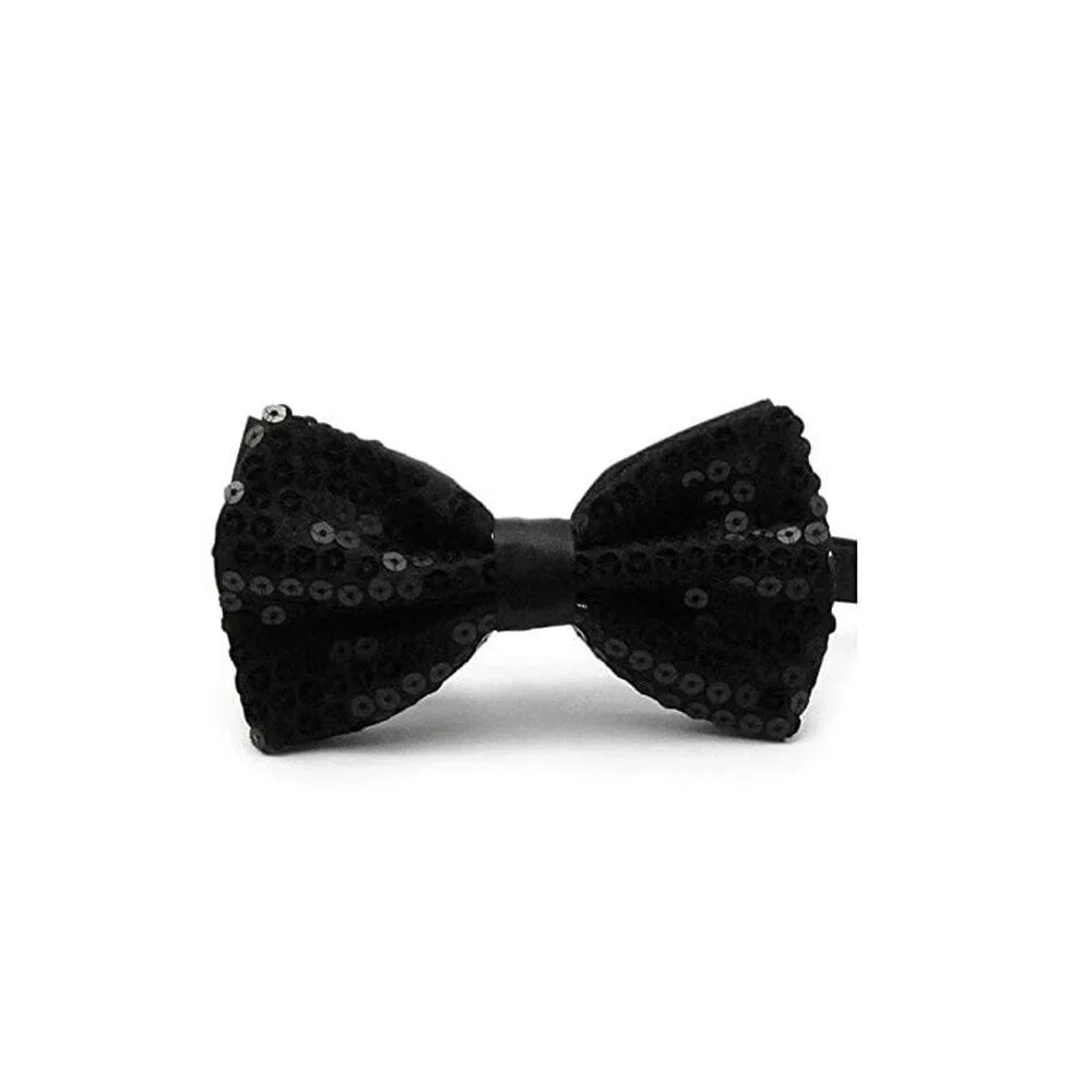 Glitter Sequin Clip-on Bowtie Men Women Boys Girls Bow Tie Party Dance Costume