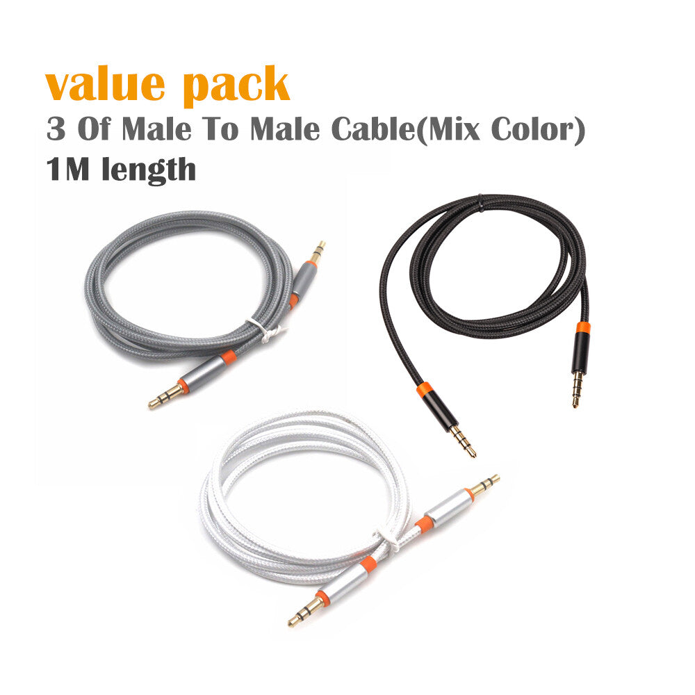 AUX Male to Male/Female Cable Audio 3.5mm Headphone Stereo Extension Cord