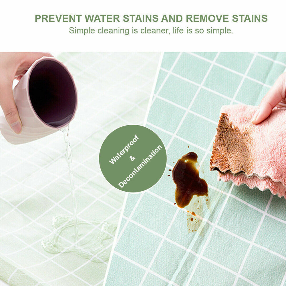 Rectangle Table Cloth Water Stain Resistant Party Tablecloth Desk Cover Mat