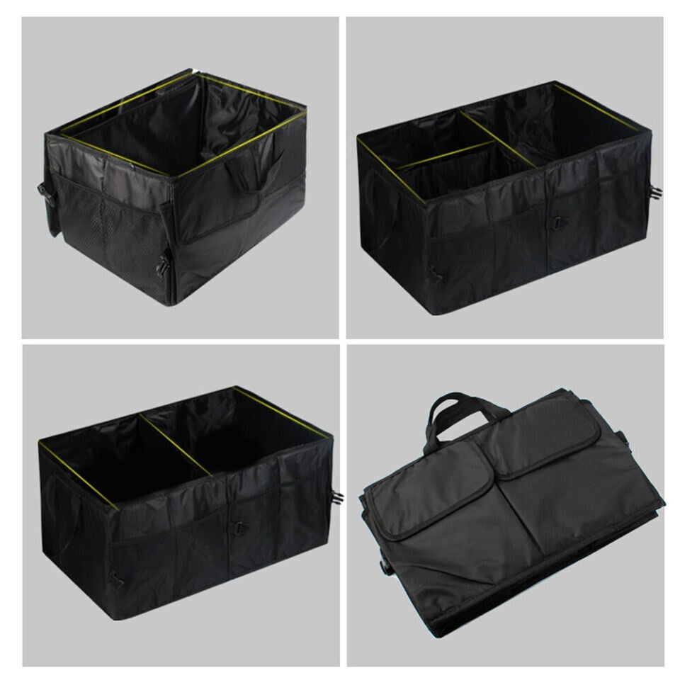 50L Car Boot Organiser Partition Collapsible Storage Box Trunk Bag Tool Storage