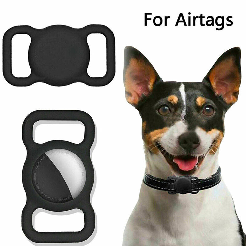 Pet Airtag Dog Cat Collar Holder Silicone for Apple Air Tag Protective Case