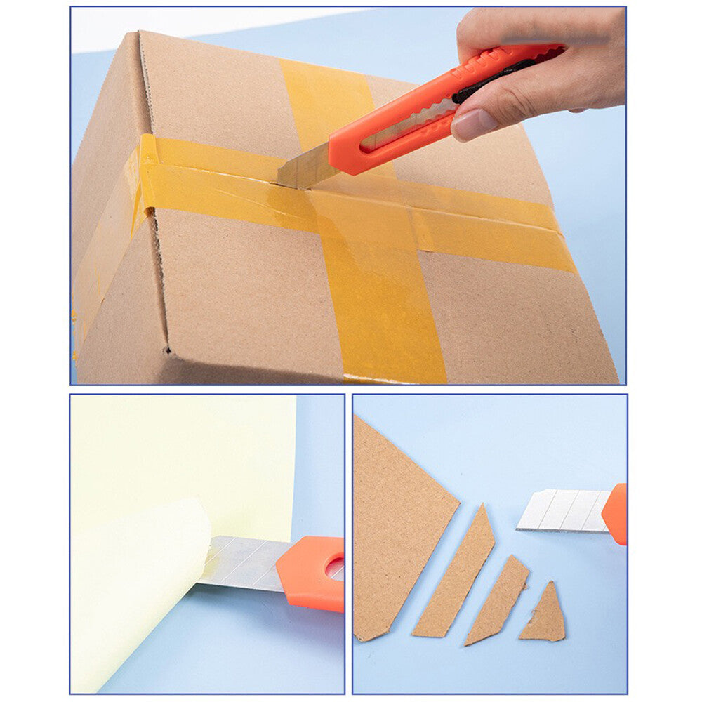Heavy Duty Box Cutter  Pack Snap Off Retractable Blade Long Last Hand Craft Tool