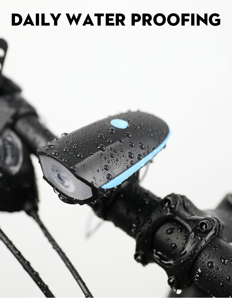 Waterproof Bicycle Bike Lights Front Flash Light Speaker USB Rechargeable AU