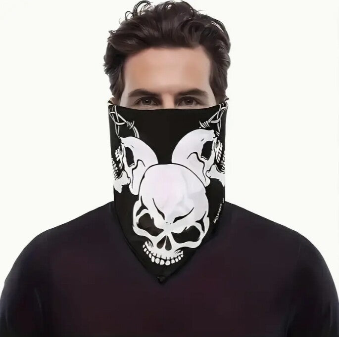 Random 10PCS Cotton Bandana Paisley Skull Scarf Head Face Neck Mask Wrap Shield Fishing