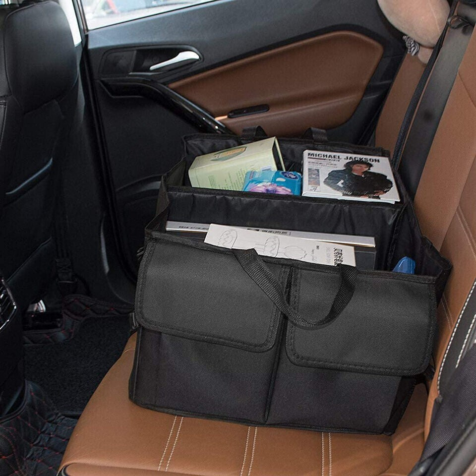 50L Car Boot Organiser Partition Collapsible Storage Box Trunk Bag Tool Storage