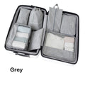 7Pcs Packing Cubes Travel Pouches Luggage Organiser Clothes Suitcase Storage Bag