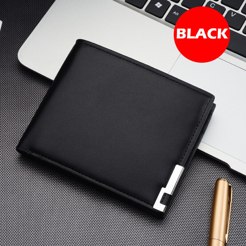 Mens PU Leather Wallet Coin Purse Wallet Multiple Card Slots