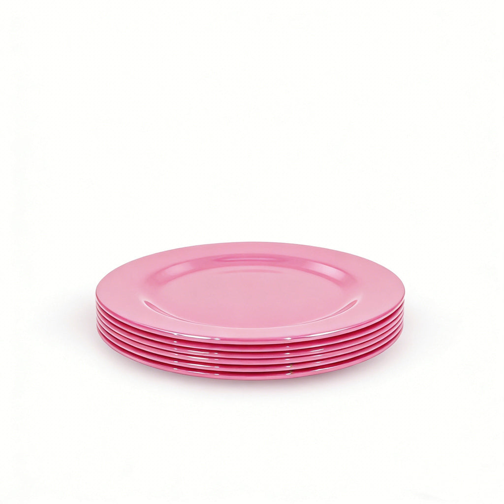 Set of 6, 20/25CM Melamine Plates Kids Dinnerware
