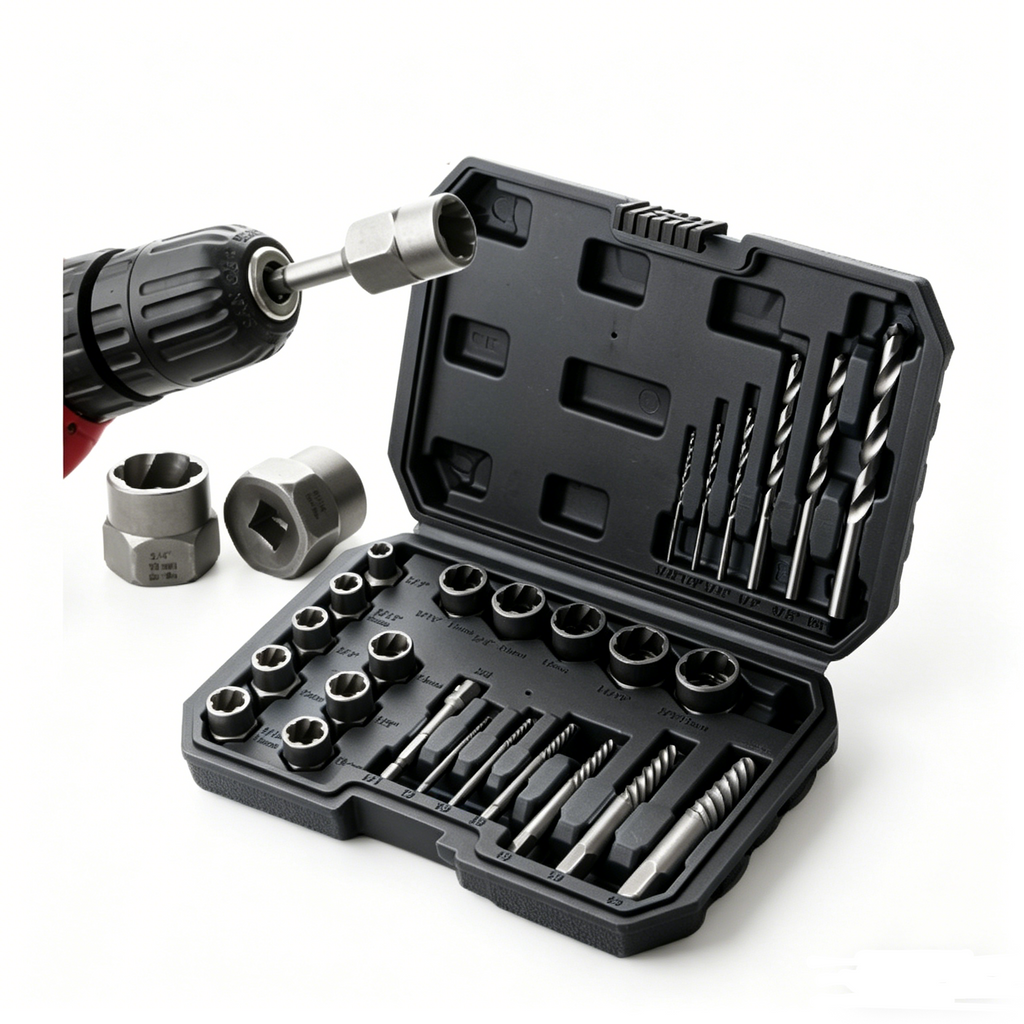 26PCS Easy Out Stripped Screw Remover Socket Set Tool