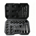 26PCS Easy Out Stripped Screw Remover Socket Set Tool