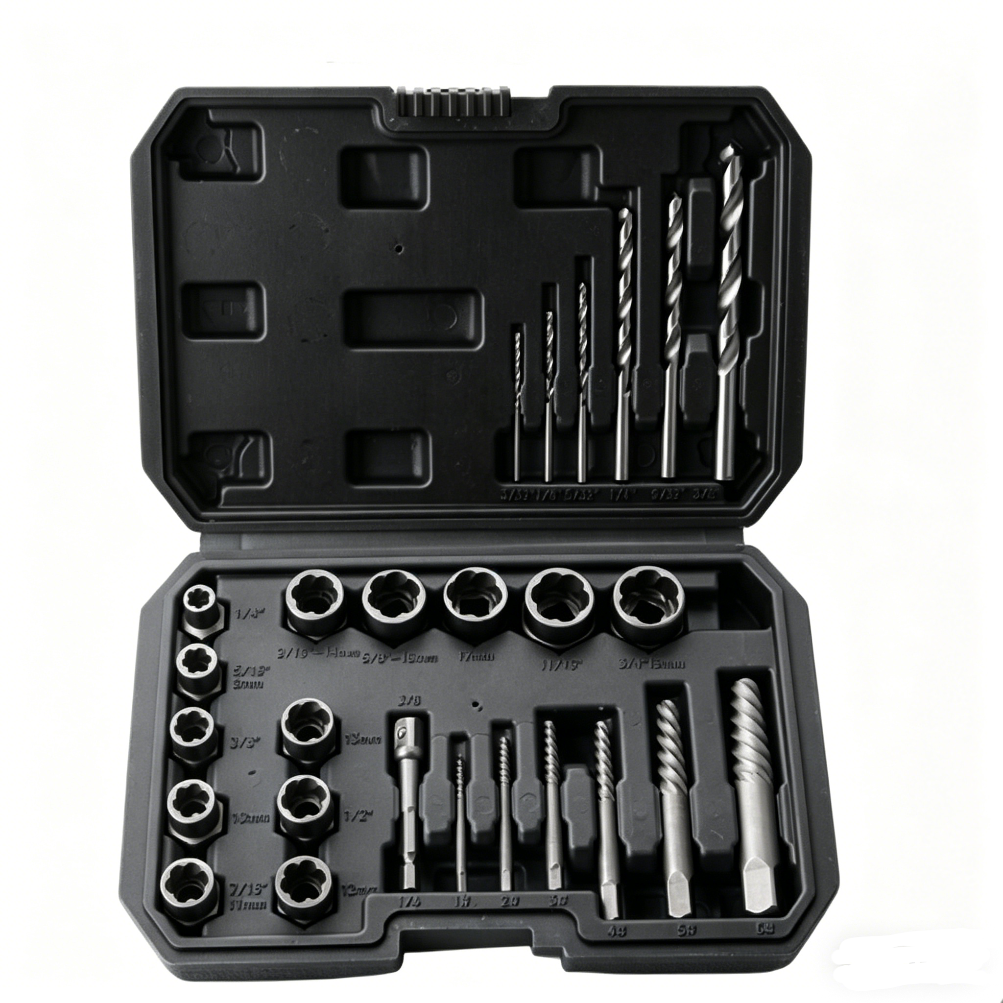 26PCS Easy Out Stripped Screw Remover Socket Set Tool