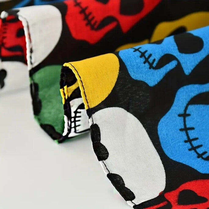 Random 10PCS Cotton Bandana Paisley Skull Scarf Head Face Neck Mask Wrap Shield Fishing