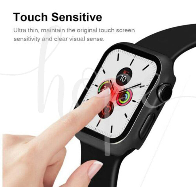 Case Cover Apple Watch iWatch 8/7/6/5/4/3/2/SE 45 44 42 41 40 38 Tempered Glass