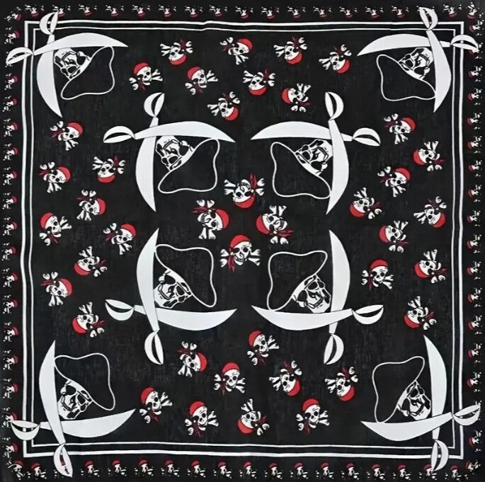 Random 10PCS Cotton Bandana Paisley Skull Scarf Head Face Neck Mask Wrap Shield Fishing