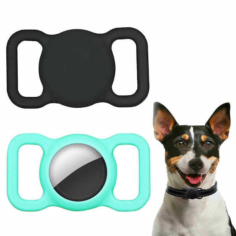 Pet Airtag Dog Cat Collar Holder Silicone for Apple Air Tag Protective Case