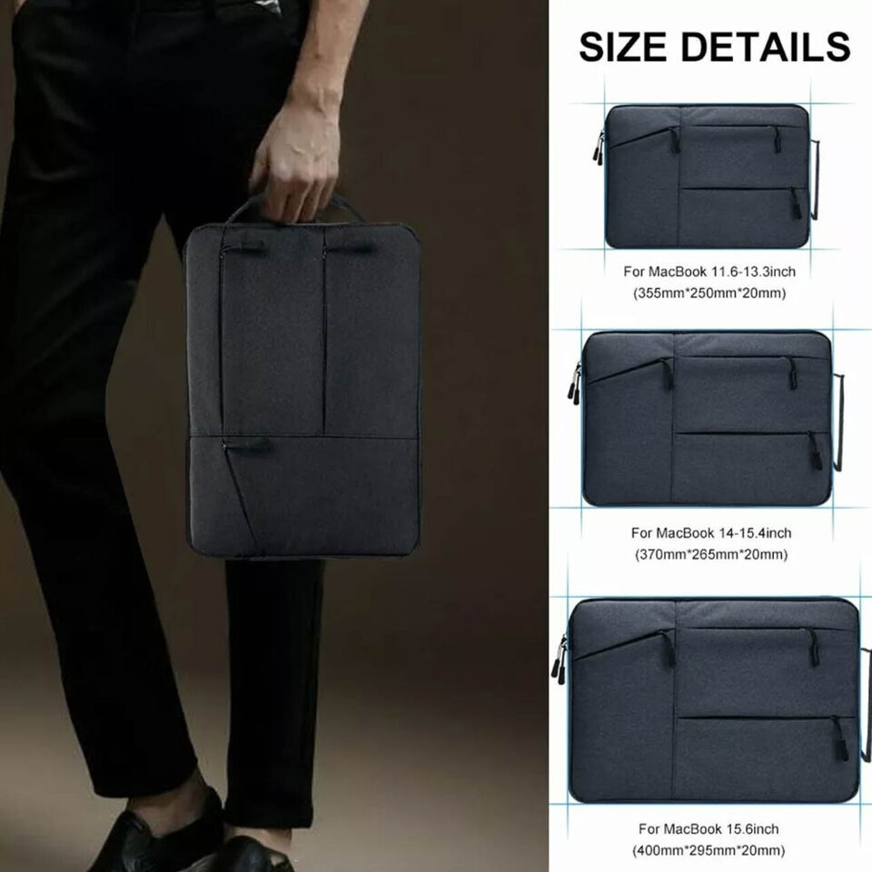 Laptop Sleeve Travel Bag Carry Case For MacBook Air Pro 13" 15.4"  Lenovo Dell