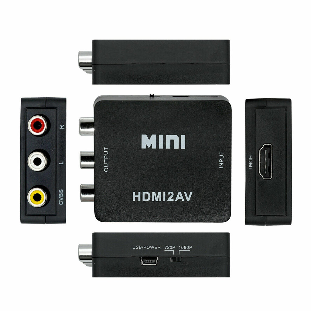 HDMI to AV Converter Output Digital to RCA Analog Audio/Video Input Composite
