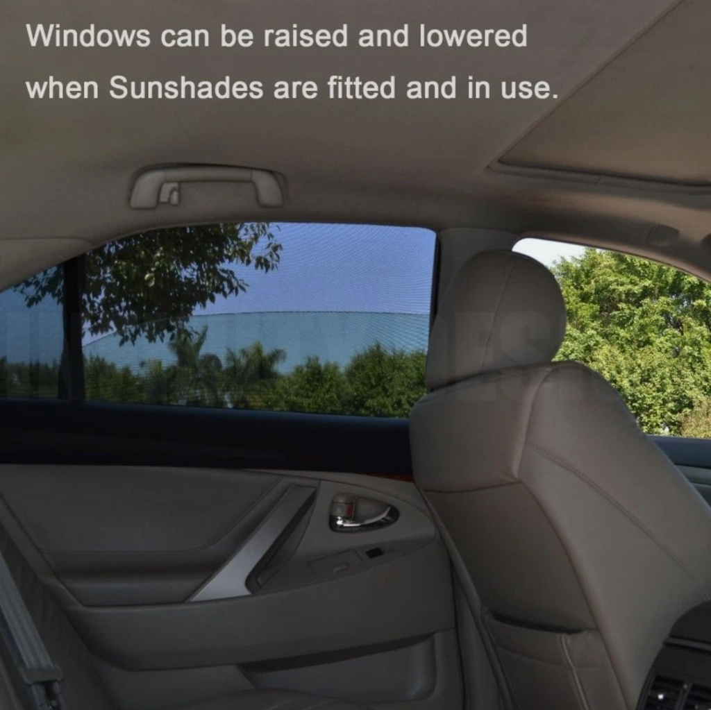 2x Universal Sun Shades Rear Side Seat Car Window Protection