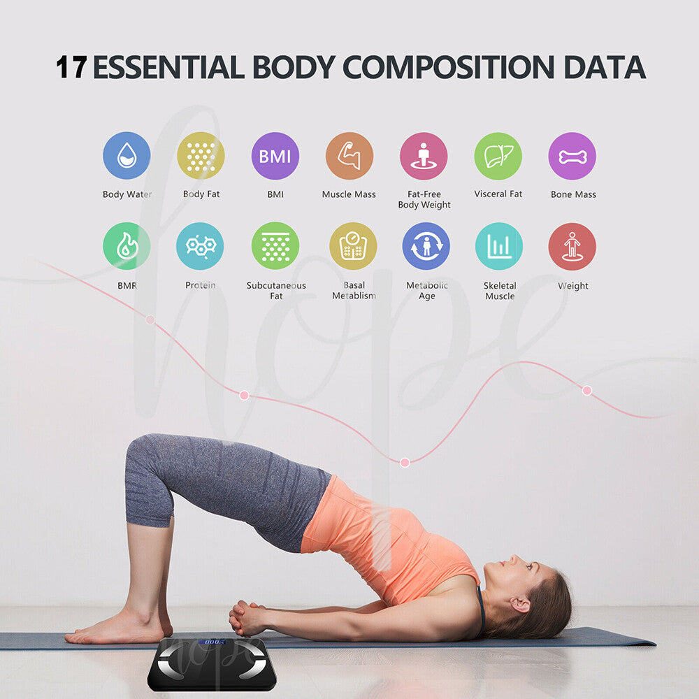 Bluetooth Body Fat Scale BMI Bathroom Weight Scale