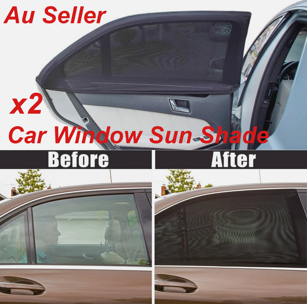 2x Universal Sun Shades Rear Side Seat Car Window Protection