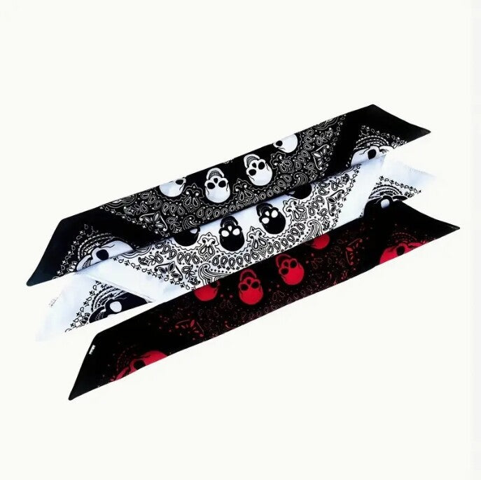Random 10PCS Cotton Bandana Paisley Skull Scarf Head Face Neck Mask Wrap Shield Fishing