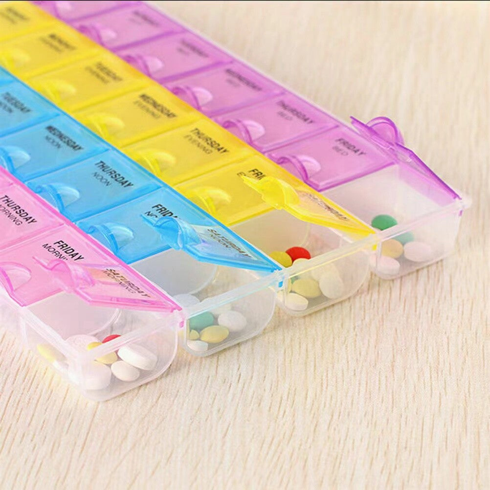 Weekly 28Day Table Pill Box Holder Medicine Storage Organizer Contain