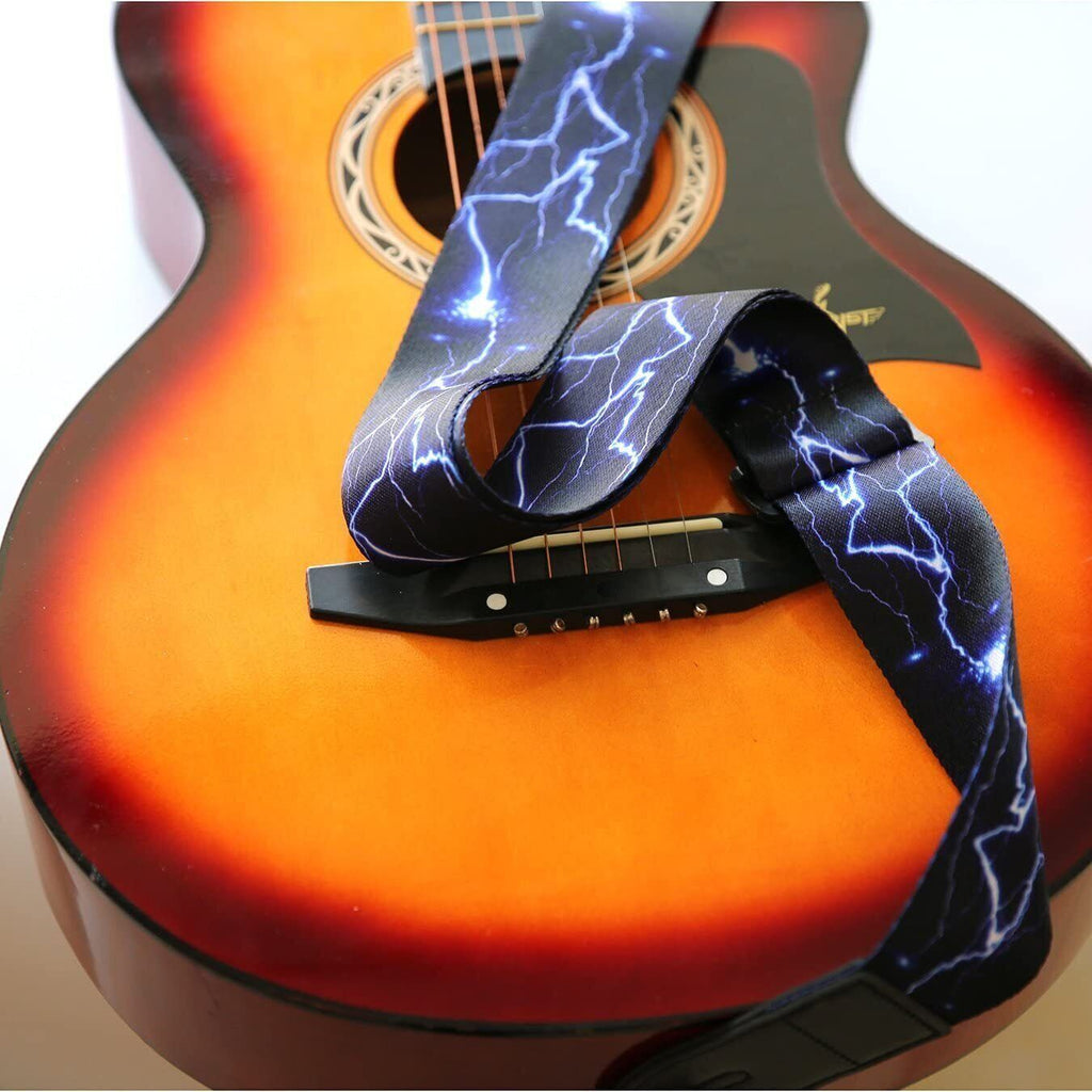 Electric Guitar Strap Adjustable Leather Belt Acoustic Electric Bass AU