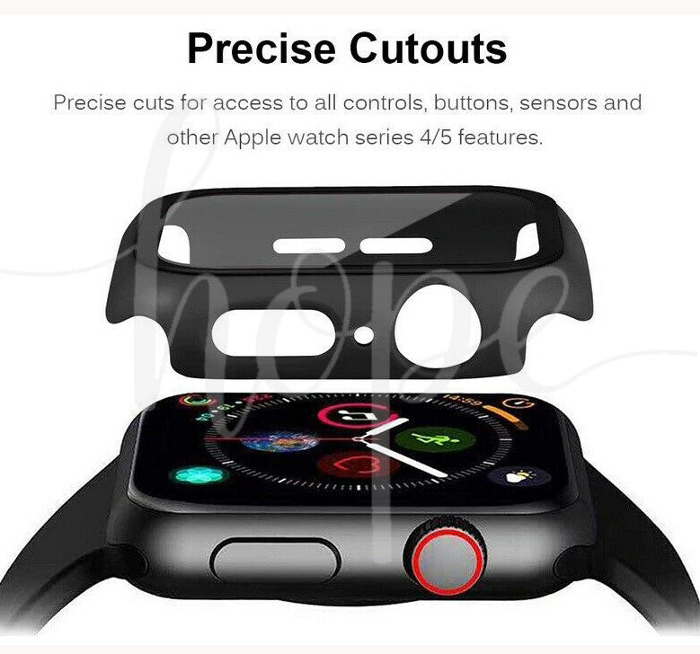 Case Cover Apple Watch iWatch 8/7/6/5/4/3/2/SE 45 44 42 41 40 38 Tempered Glass