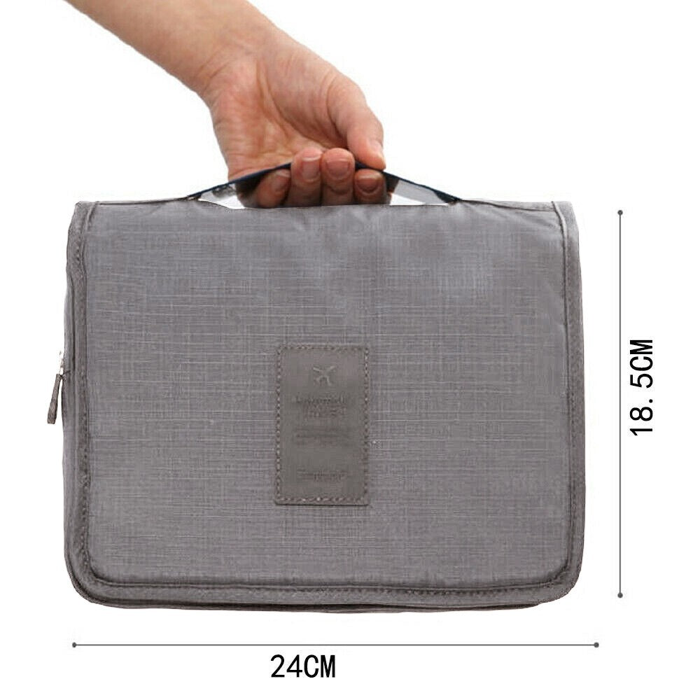 Travel Cosmetic Storage MakeUp Bag Folding Hanging Toiletry Wash Organizer Pouch