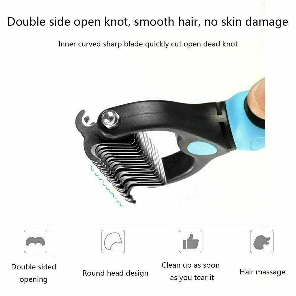 Dog Pet Cat Grooming Comb Brush Undercoat Rake Dematting Deshedding