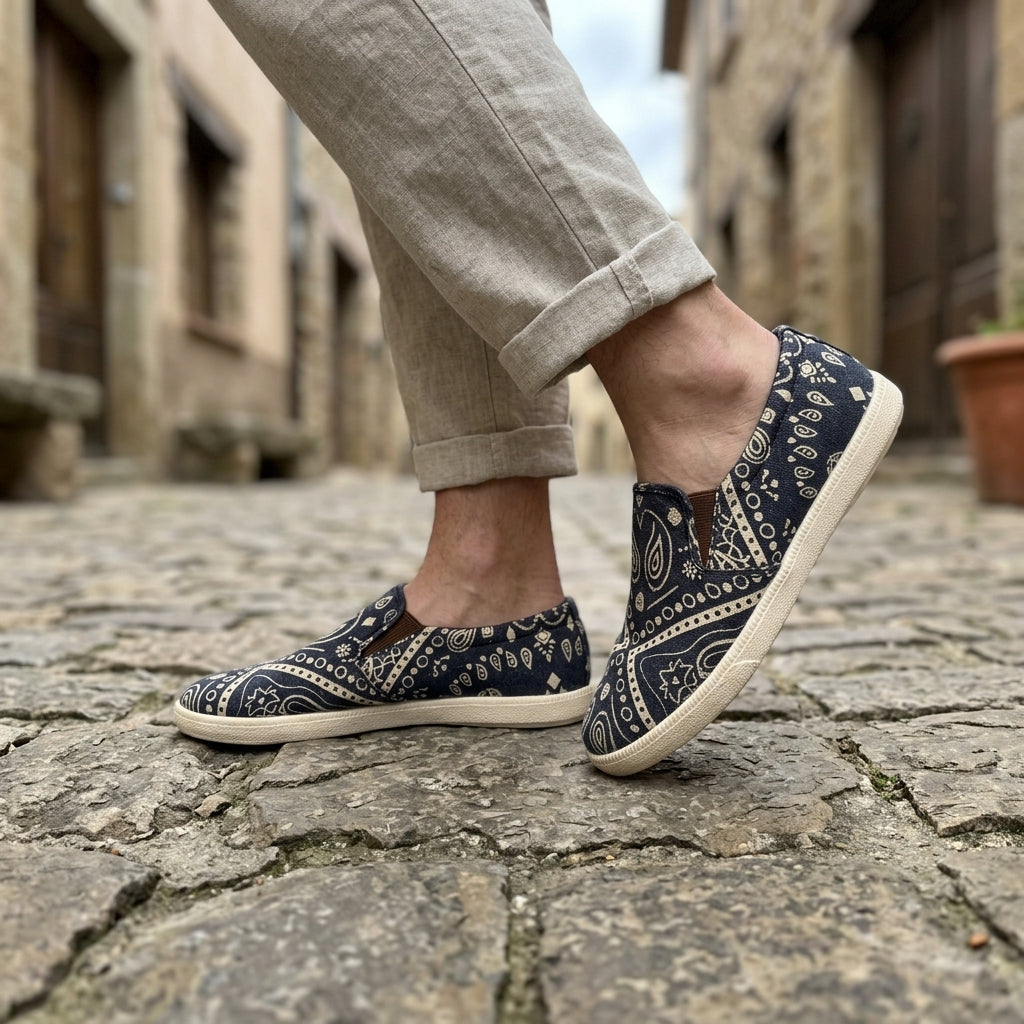 Mandala Slip-On Hemp Shoes – Organic Boho Hemp Shoes