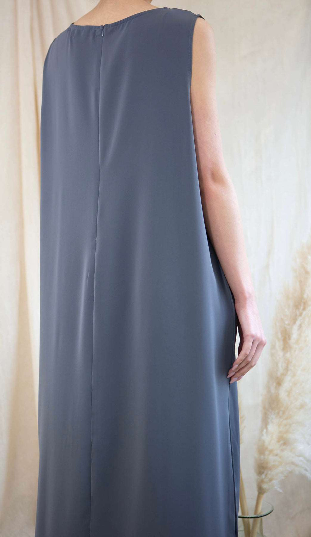 Grey Sleeveless Slip Dress