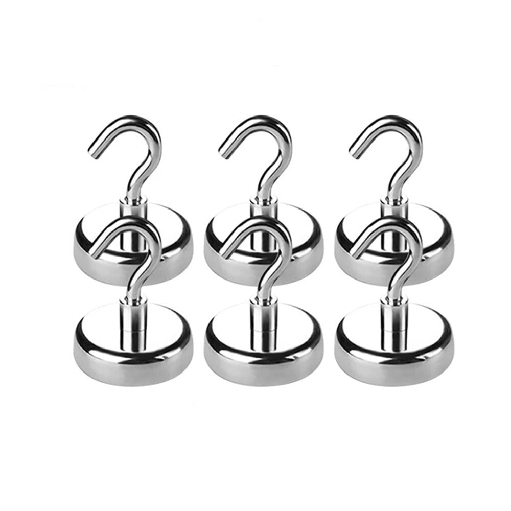 6x  32mm Magnetic Hooks Strong Refrigerator Hanger Holder Rare Earth Magnet