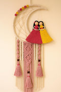 Moon Dreamcatcher with Dolls and Macrame Panel
