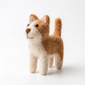 Handmade Wool Felt Orange Cat Ornament