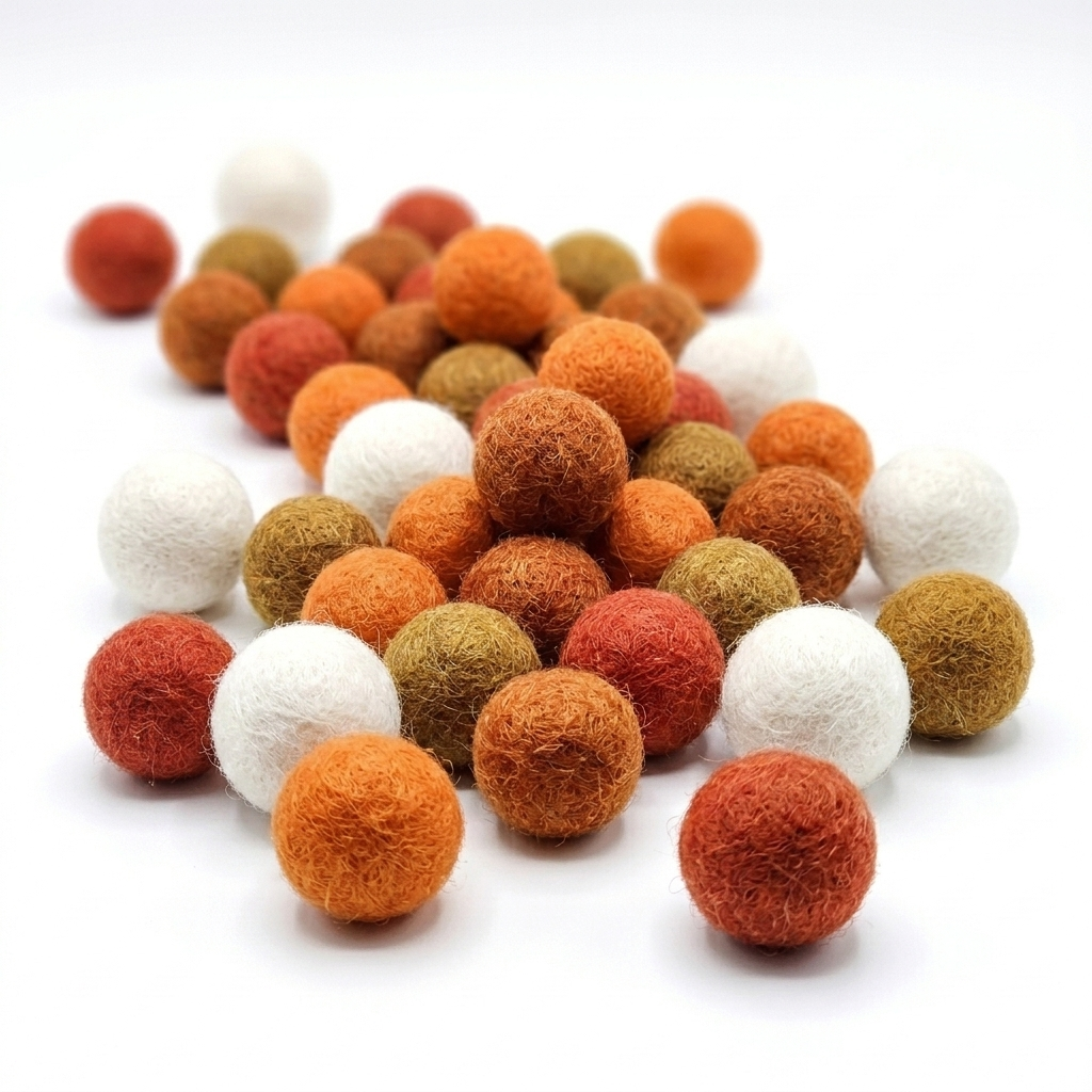 1.5 cm Wool Felt Balls | 100 Pack | Handmade in Nepal | 12 Colours | Craft Supplies
