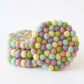 Pastel Rainbow / Pastel Wool Felt Coasters – Set of 4