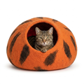 Flame Wool Cat Cave Bed