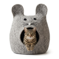 Mouse Shaped Wool Cat Cave Bed