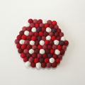Red Berry Red Wool Felt Trivet Heat Mat – Handmade Pot Mat