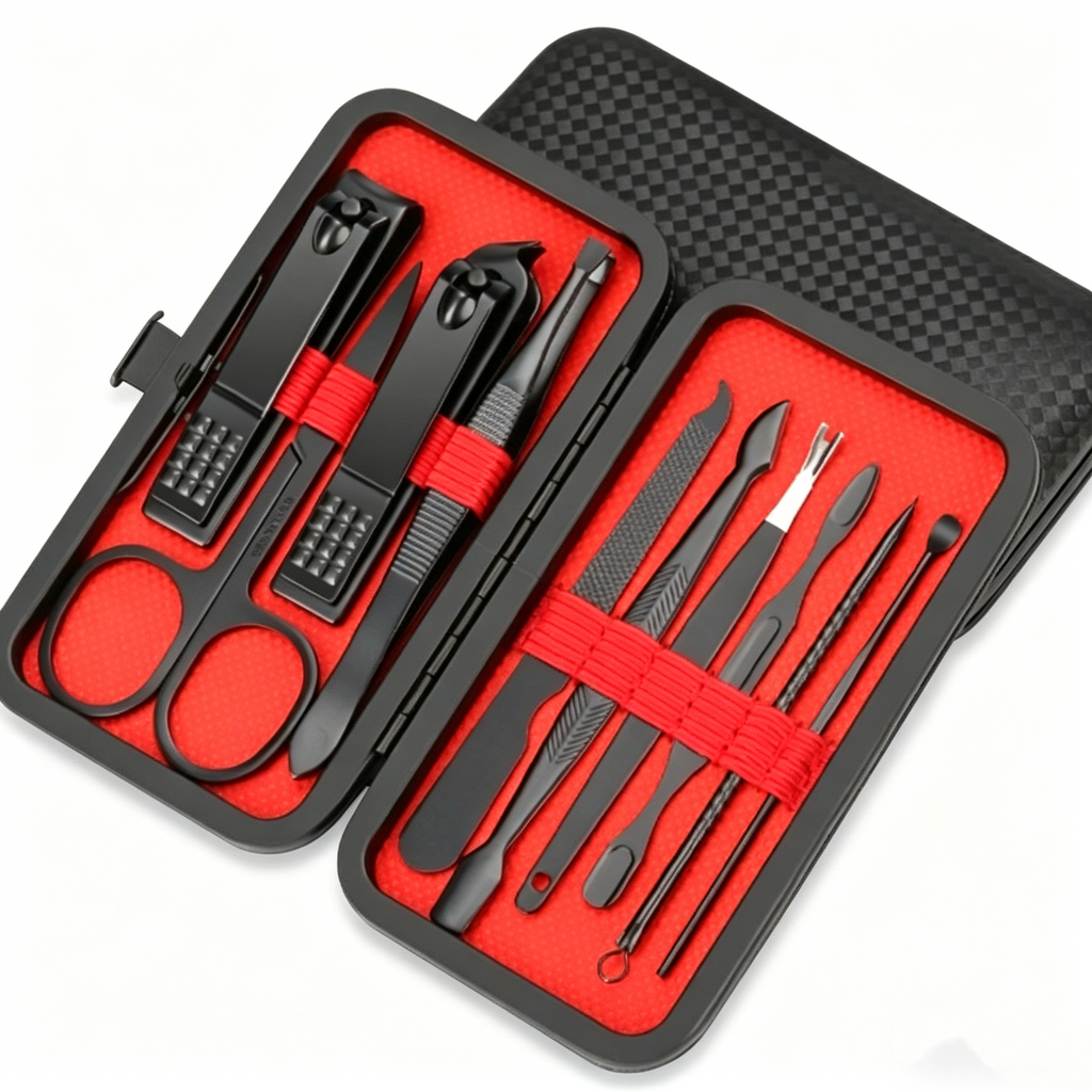 10Pcs Manicure Pedicure Stainless Nail Clippers Kit