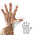 100pcs Disposable Plastic Gloves Transparent Food Handling Hygienic Clear Bulk
